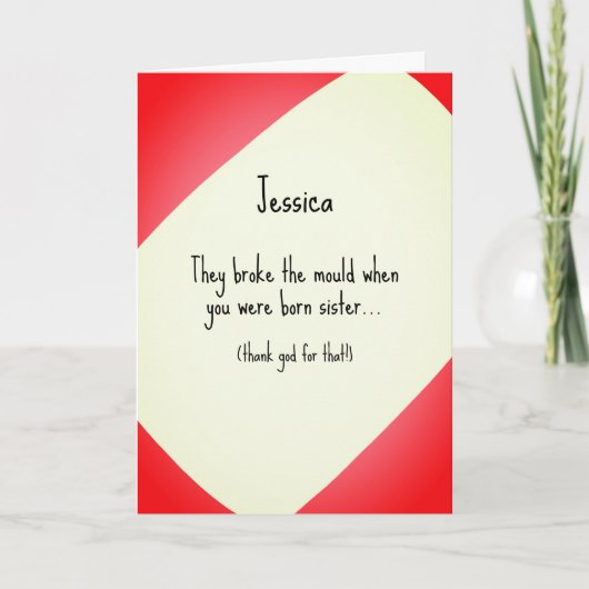 金型姉の誕生日 カード (正面)