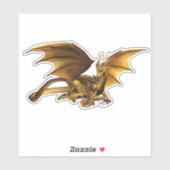 金塊と宝石が詰まった黄金の龍の宝物 シール (シート)