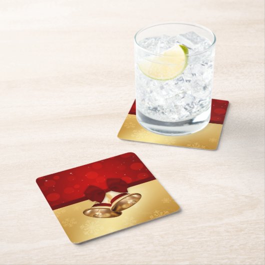 金大切のクリスマスベル スクエアペーパーコースター (インサイチュ)