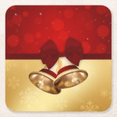 金大切のクリスマスベル スクエアペーパーコースター (正面)