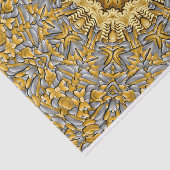 金大切属金ゴールド銀ヴィンテージ万華鏡のように千変万化するパターン 薄葉紙 (詳細)