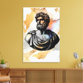 金大理石に囲まれた古代ギリシャ人のポートレート キャンバスプリント (インサイチュ (リビング))