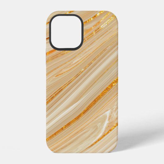 金大理石テクスチャ iPhoneケース (裏面)