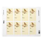 金天使のヴィンテージのギフトのラベル ラベル (フルシート)