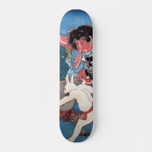 金太郎と動物,国芳 Kintaro & Animals, Kuniyoshi, Ukiyo-e スケートボード