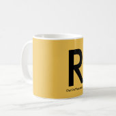 金女の子のバラのRのコップ コーヒーマグカップ (正面左)