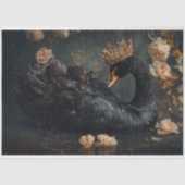 金威厳のあるの冠を持つブラックスワン 薄葉紙 (正面)