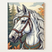 金威厳のあるの宝石で飾られた馬 プランナー手帳 (裏面)