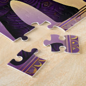 金威厳のあるの渦巻き模様の紫色の象 ジグソーパズル (側面)