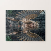 金威厳のあるの翼のダークエンジェル ジグソーパズル (横)