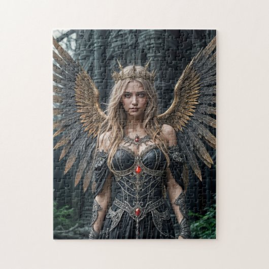 金威厳のあるの翼のダークエンジェル ジグソーパズル (縦)