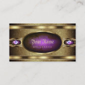 金威厳のあるの蛇のパターンとラフェイクイネストーン 名刺 (正面)