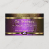 金威厳のあるの蛇のパターンとラフェイクイネストーン 名刺 (裏面)