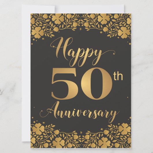 金婚式おめでとう 50周年記念 カード (正面)