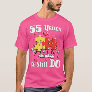 金婚式お祝いジグソーパズル付き記念ギフト 55年連れ添った証 Tシャツ
