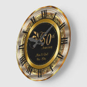 金婚式お祝い50周年記念 ラージ壁時計 (傾斜)