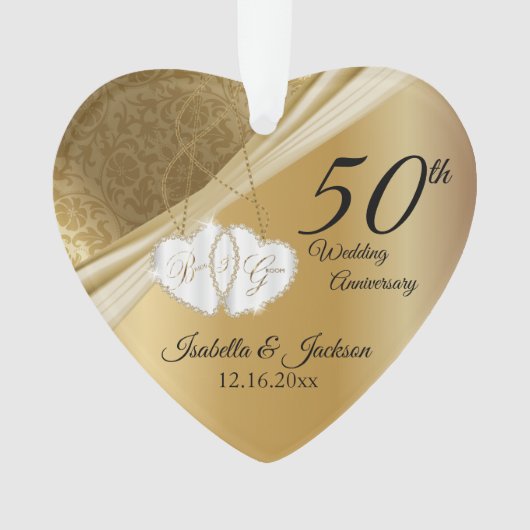 金婚式のお祝いデザイン(50周年記念)💕 オーナメント (正面)