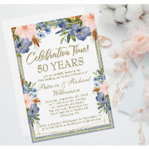 金婚式のお祝い ゴールドの花 結婚50周年記念