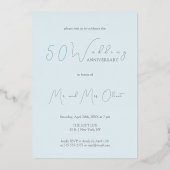 金婚式のお祝い 箔招待状 (裏面)