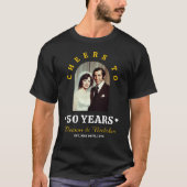 金婚式のお祝い 50周年記念フォト Tシャツ (正面)