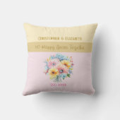 金婚式の花 ピンク クッション (裏面)