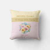 金婚式の花 ピンク クッション (正面)