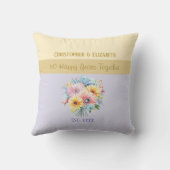 金婚式の花 紫 クッション (裏面)
