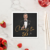 金婚式の誕生日パーティーの写真 スタンダードカクテルナプキン (インサイチュ)