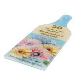 金婚式の青い花 カッティングボード (角)