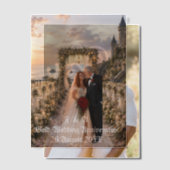 金婚式記念のカップル写真 ベラム紙招待状 (オフセット (カップル))