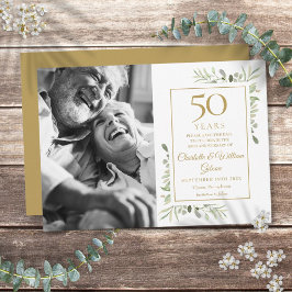 金婚式50周年記念のグリーン写真 セーブザデート