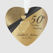 金婚式50周年記念ギフトデザイン オーナメント (裏面)