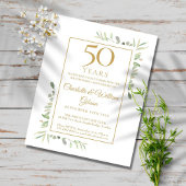 金婚式50周年記念グリーン招待状