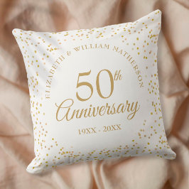 金婚式50周年記念ゴールドの紙吹雪 クッション