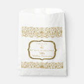 金婚式50周年記念ゴールドnホワイト フェイバーバッグ (正面)