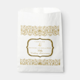 金婚式50周年記念ゴールドnホワイト フェイバーバッグ