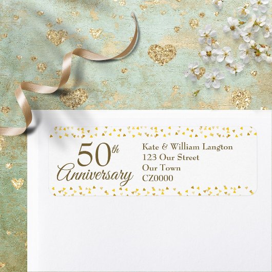 金婚式50周年記念リターンアドレス ラベル