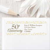 金婚式50周年記念リターンアドレス ラベル (インサイチュ)
