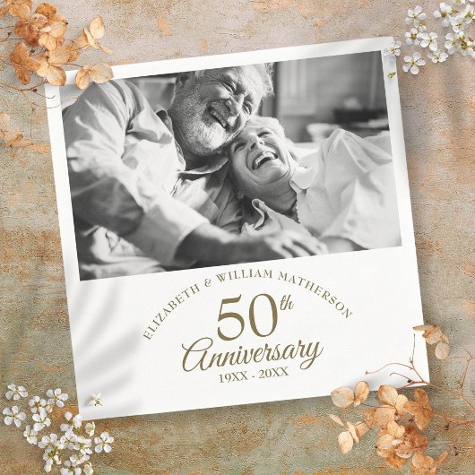 金婚式50周年記念写真 スタンダードカクテルナプキン