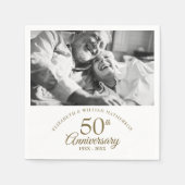金婚式50周年記念写真 スタンダードカクテルナプキン (正面)