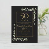 金婚式50周年記念 ゴールドとブラック セーブザデート (スタンド正面)