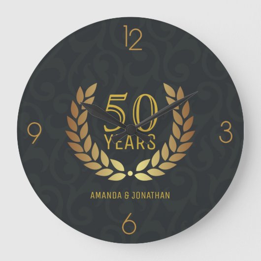 金婚式50周年記念 ラージ壁時計 (正面)