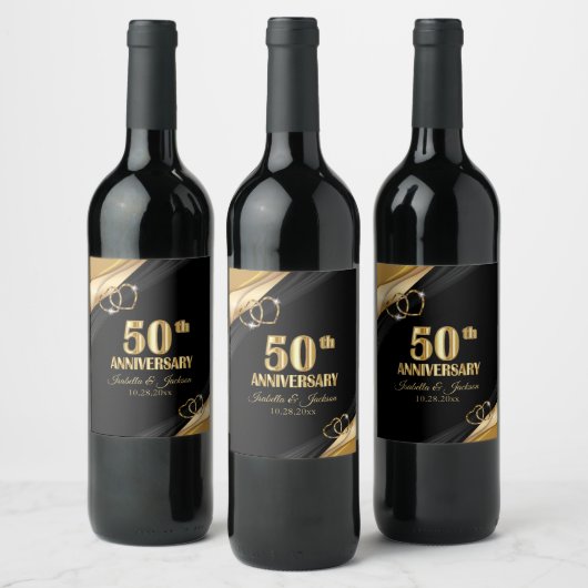 金婚式50周年記念 ワインラベル (ボトル)
