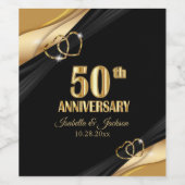 金婚式50周年記念 ワインラベル (シングルラベル)