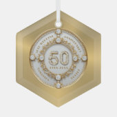 金婚式 ガラスオーナメント (正面)