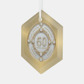 金婚式 ガラスオーナメント (正面左)