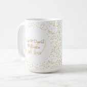 金婚式 ゴールドダスト コンフェティ コーヒーマグカップ (正面左)