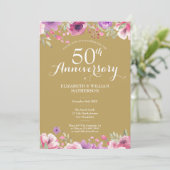 金婚式(結婚50周年)カントリー・フラワー 招待状 (スタンド正面)