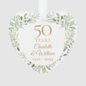 金婚式(結婚50周年)グリーンインテリア オーナメント (正面)
