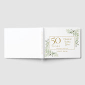 金婚式(結婚50周年)グリーン ゲストブック (全面)